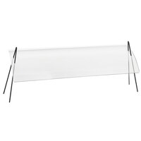 Cal-Mil 1458-72 72" Acrylic Rectangular Sneeze Guard with Black Iron Wire Frame